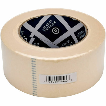 Business Source Utility-purpose Masking Tape - 60 yd Length x 2" Width - 3" Core - Tan - Crepe Paper Backing - For Bundling, Holding, Sealing, Masking - 1 Roll