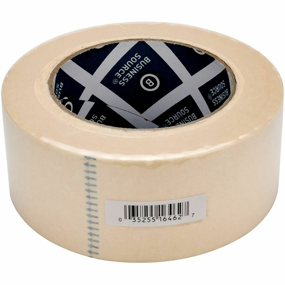 Business Source Utility-purpose Masking Tape - 60 yd Length x 2" Width - 3" Core - Tan - Crepe Paper Backing - For Bundling, Holding, Sealing, Masking - 1 Roll
