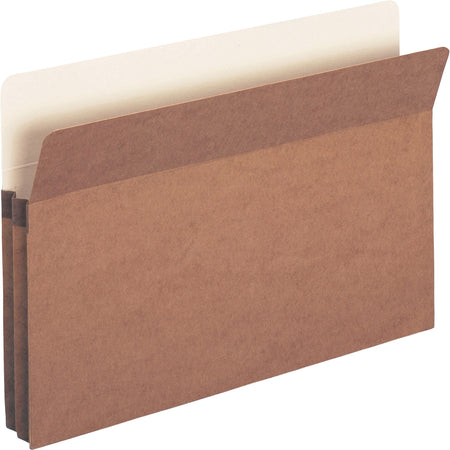 Business Source Straight Tab Cut Legal Recycled File Pocket - 8 1/2" x 14" - 1 3/4" Expansion - Redrope - Redrope - Tear Proof, Tyvek Gusset, Reinforced Gusset - 30% Recycled - 25 / Box