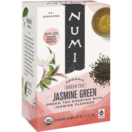 Numi Organic Jasmine Green Tea Bags - Fragrant - 18