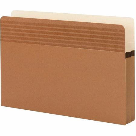 Smead Easy Grip Straight Tab Cut Legal Recycled File Pocket - 8 1/2" x 14" - 1 3/4" Expansion - Redrope - Tear Proof, Tear Resistant, Reinforced Gusset - 30% Recycled - 25 / Box