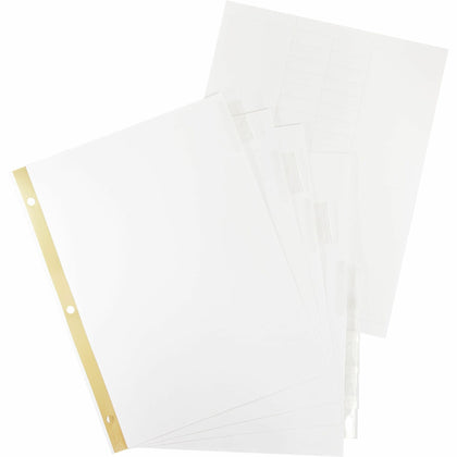 Business Source Clear Tab Index Dividers - Tear-Resistant 8-Tab Set - Divider