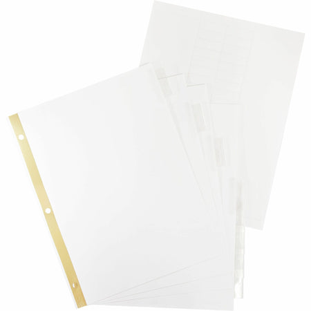 Business Source Tear-resistant Clear Tab Index Dividers - 8 Tab(s) - 8.5" Divider Width x 11" Divider Length - Letter - White Divider - Clear Tab(s) - 100% Recycled - Tear Resistant - 8 / Set