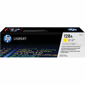 HP 128A (CE322A) Original Standard Yield Laser Toner Cartridge - Single Pack - Yellow - 1 Each - 1500