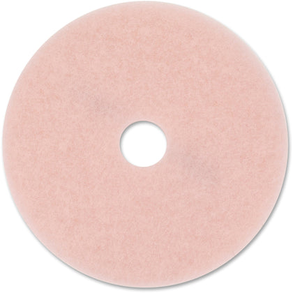 3M Eraser Burnish Pad 3600 - Synthetic Fiber - Pink - 5 / Carton