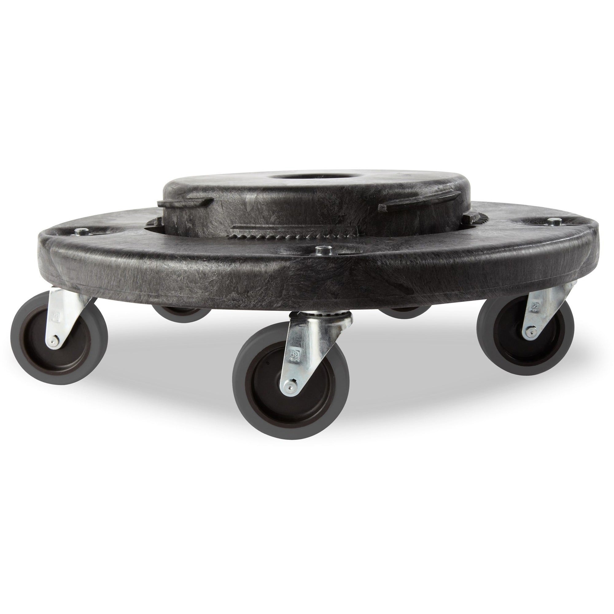 Rubbermaid Commercial Brute Quiet Dolly - 350 lb Capacity - Plastic - 6.60" Height - Black - 1 Each