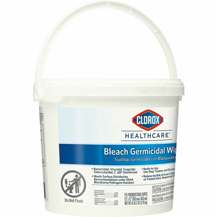 Clorox Healthcare Bleach Germicidal Wipes Bucket - Alternate-Image1