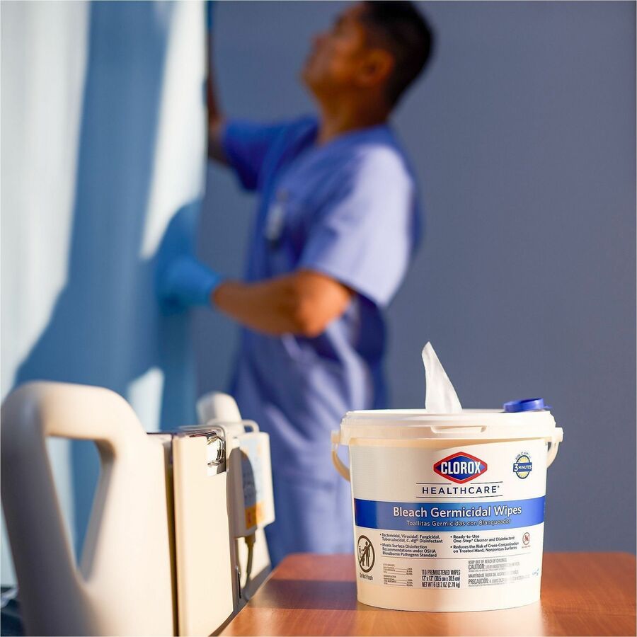 Clorox Healthcare Bleach Germicidal Wipes Bucket - Alternate-Image6