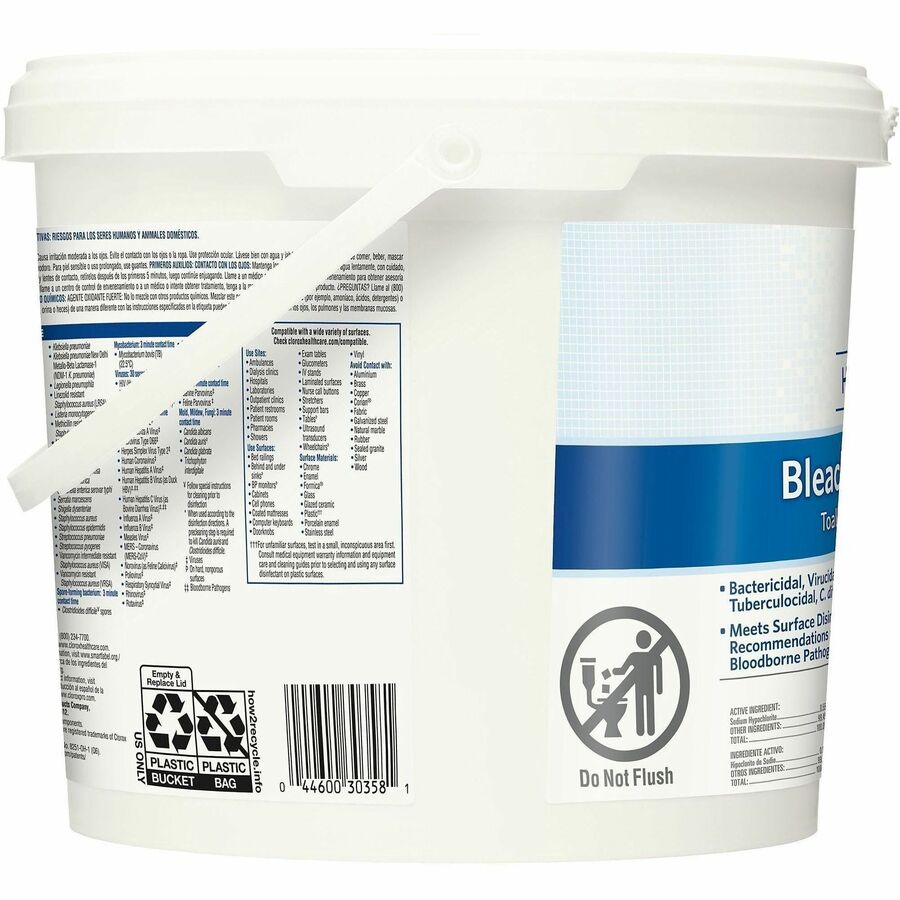 Clorox Healthcare Bleach Germicidal Wipes Bucket - Alternate-Image10