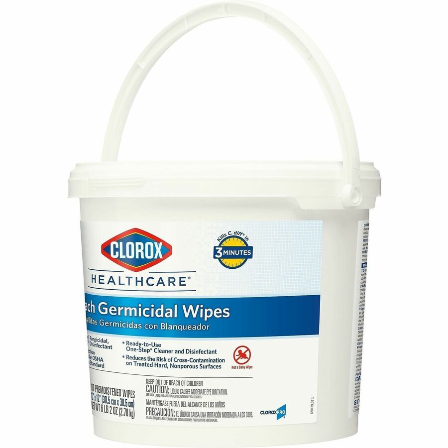 Clorox Healthcare Bleach Germicidal Wipes Bucket - Alternate-Image9