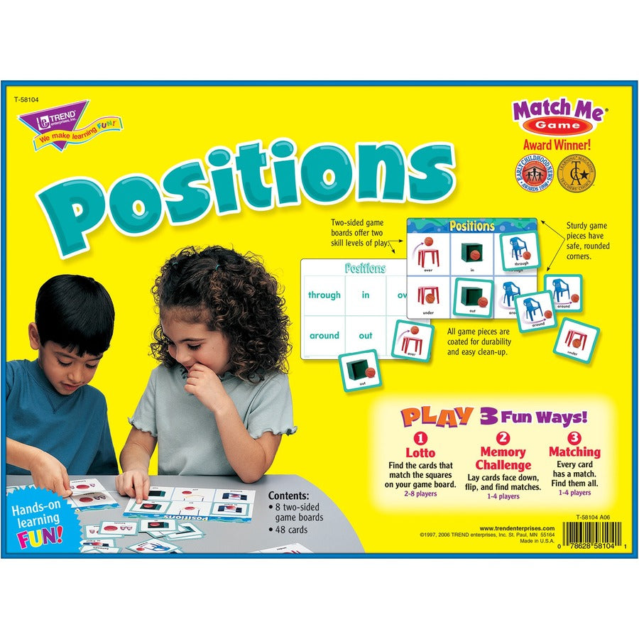 Trend Positions Match Me Games - Educational - 1 / Box