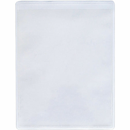 Business Source Self-Adhesive Shop Ticket Holders - 8.5" Height x 11" Width - Vinyl - Clear - 50 / Box