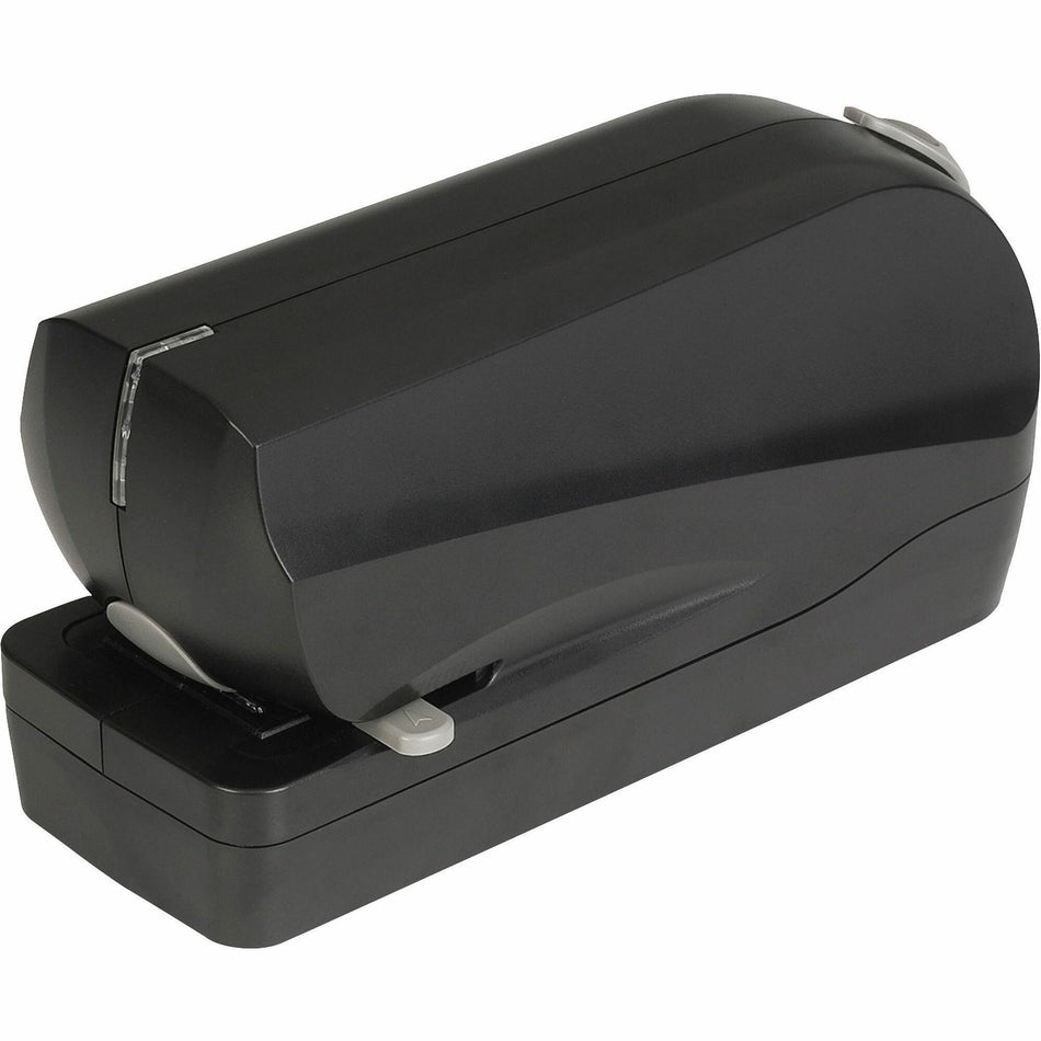Business Source Electric Flat Clinch Stapler - Staples Upto 20 Sheet of 20lb Paper - Holds Upto 210 Staple - Full Strip - 6 x AA Battery Included - Black - 1 Each