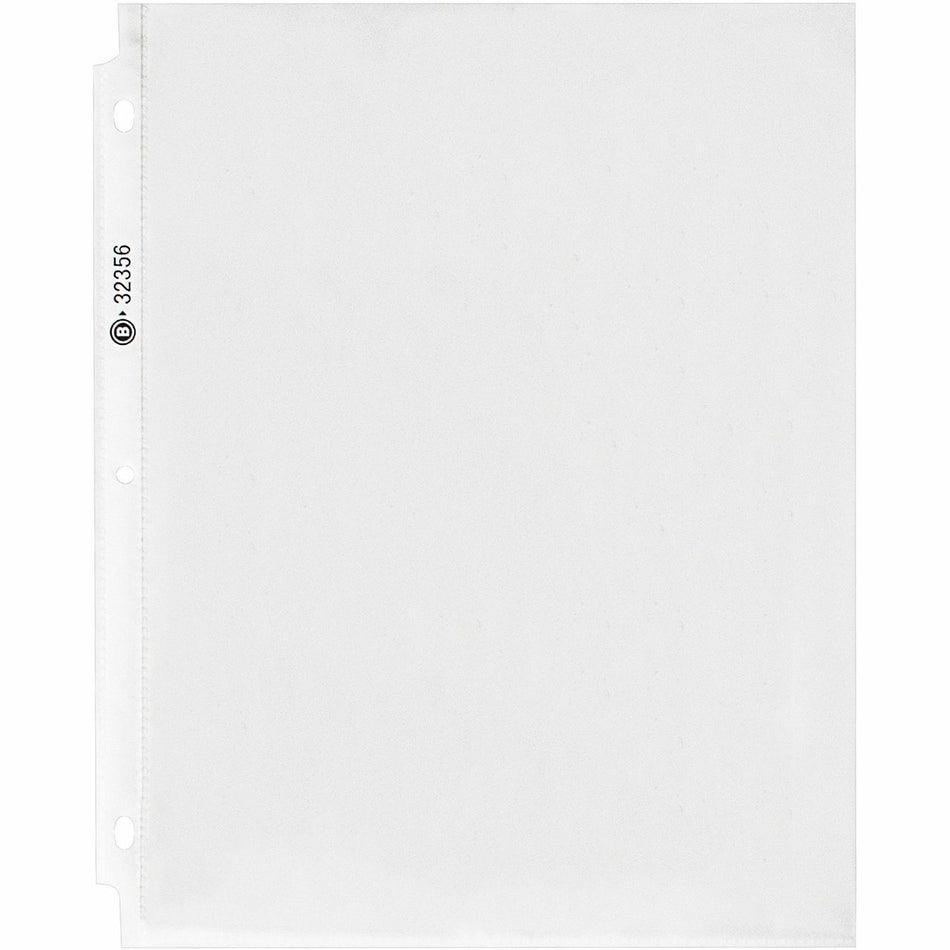 Business Source Nonglare Top-loading Sheet Protectors - 11" Height x 9" Width x 2.4 mil Thickness - For Letter 8 1/2" x 11" Sheet - Rectangular - Clear - Polypropylene - 50 / Pack