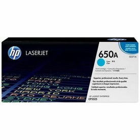 HP 650A (CE271A) Original Laser Toner Cartridge - Single Pack - Cyan - 1 Each - Large