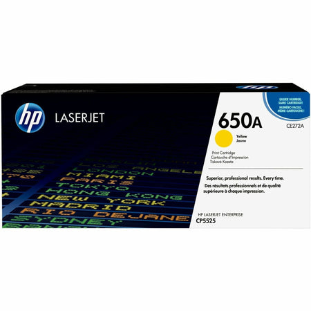 HP 650A (CE272A) Original Laser Toner Cartridge - Single Pack - Yellow - 1 Each - 2000
