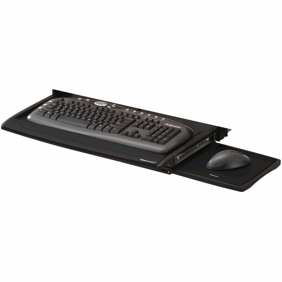 Fellowes Office Suites Deluxe Keyboard Drawer - 2.5" Height x 30.9" Width x 14.1" Depth - Black - 1 Each