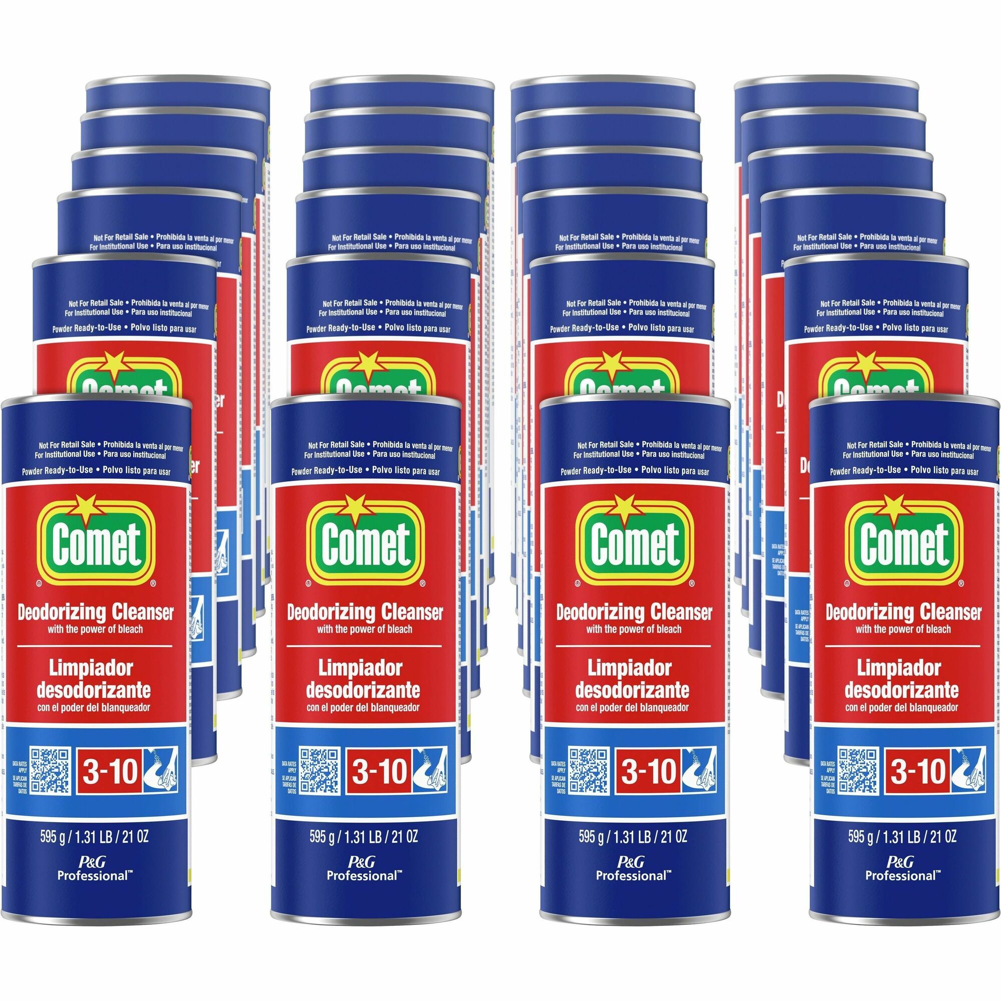 Comet Deodorizing Cleanser - For Multipurpose - 21 oz (1.31 lb) - Recommended For: Stain Remover - Deodorize - 24 / Carton