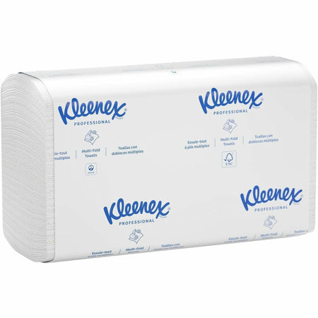 Kleenex Premiere Folded Towels - 8.10" Width x 12.40" Length - White - Paper - 120/Pack - 25 / Carton