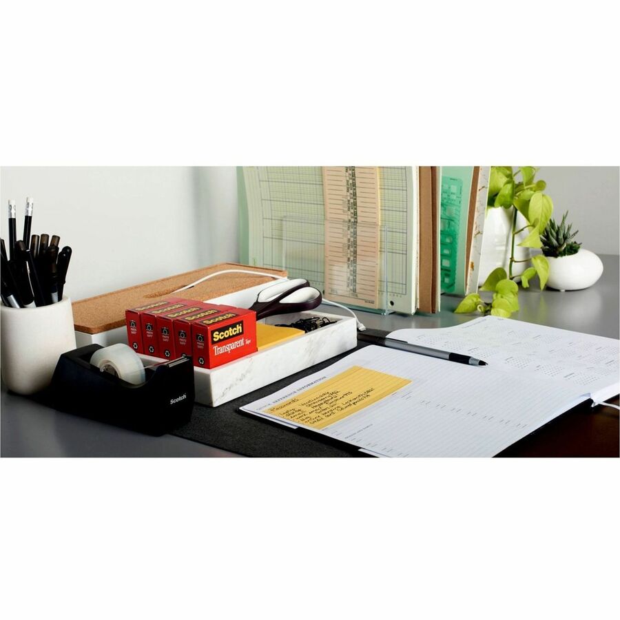 Scotch Transparent Tape: 3/4"W x 27.78 yd - Clear, Long-Lasting - 24 Pack