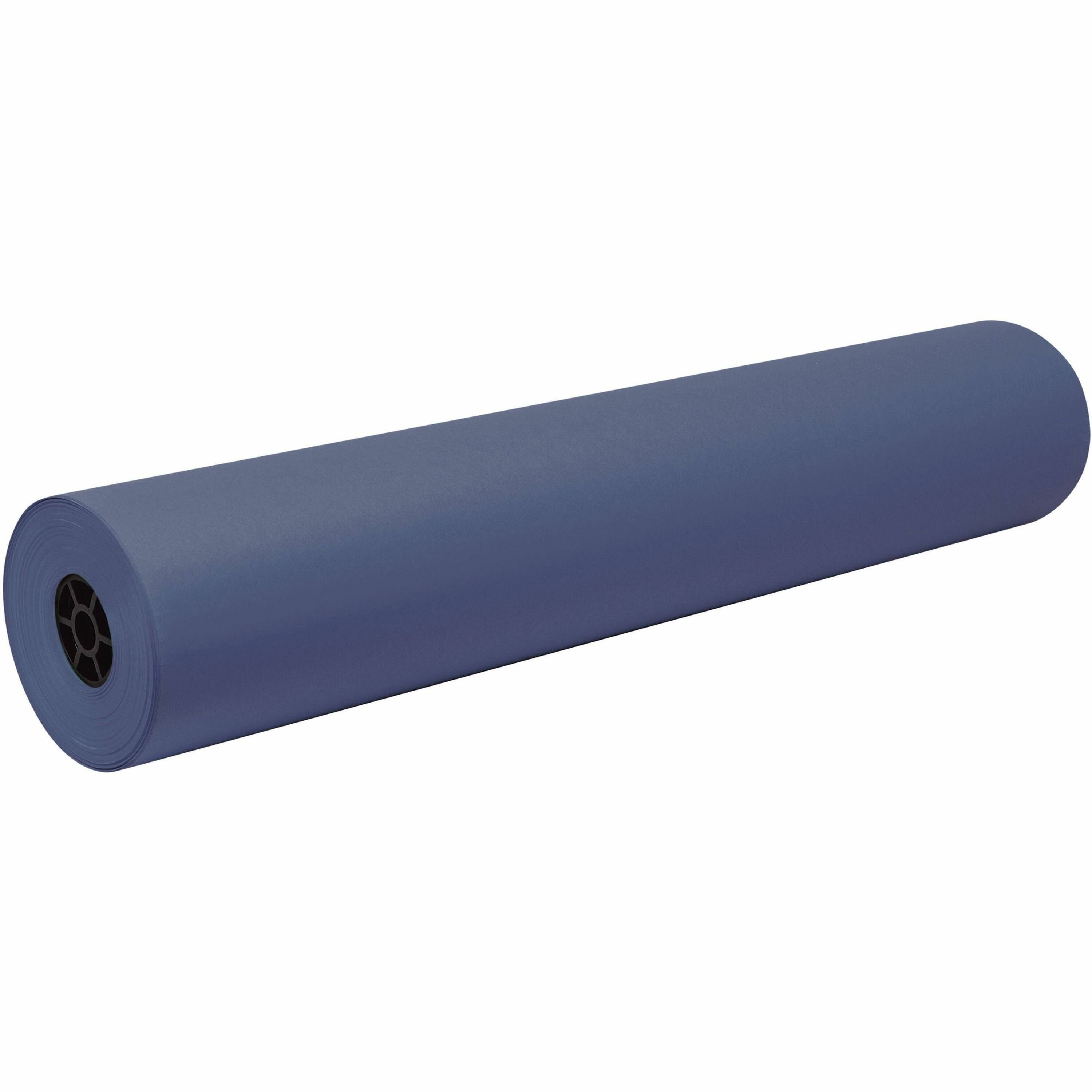 Decorol Flame-Retardant Art Paper Roll - Art, Classroom, Office, Banner, Bulletin Board - 7.40" Height x 36" Width x 1000 ft Length - Blue - Sulphite - 1 Roll