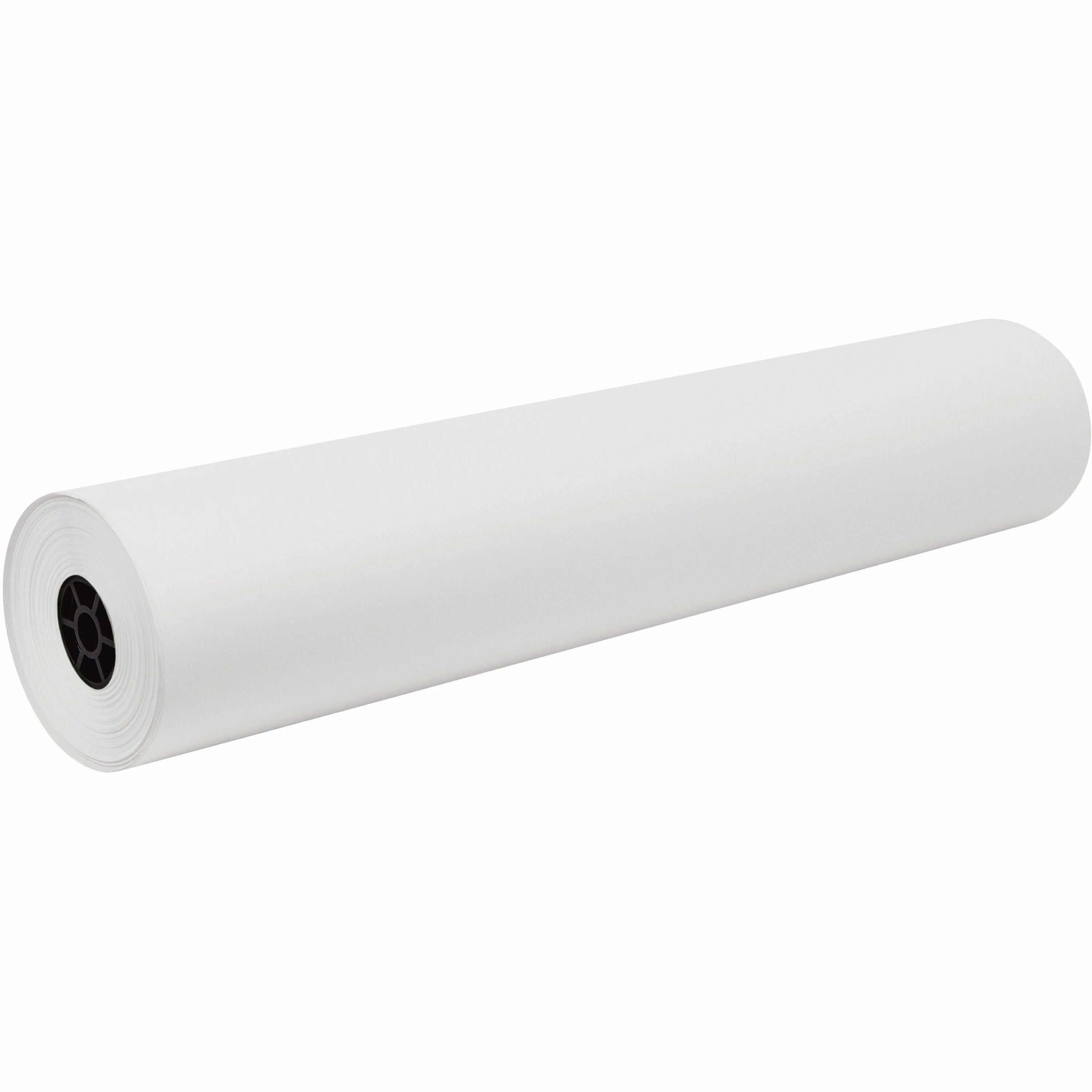 Decorol Flame-Retardant Art Paper Roll - Art, Classroom, Office, Banner, Bulletin Board - 7.40" Height x 36" Width x 1000 ft Length - White - Sulphite - 1 Roll