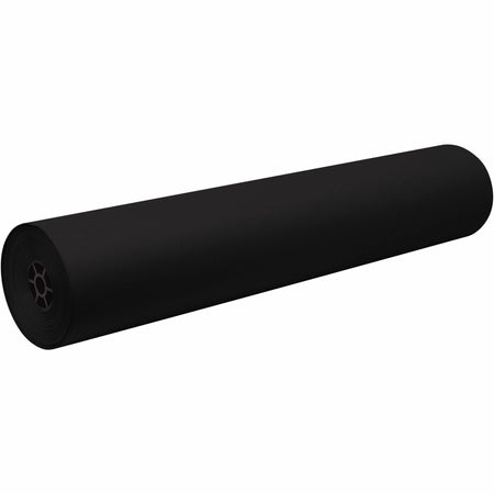Decorol Flame-Retardant Art Paper Roll - Art, Classroom, Office, Banner, Bulletin Board - 7.40" Height x 36" Width x 1000 ft Length - Black - Sulphite - 1 Roll