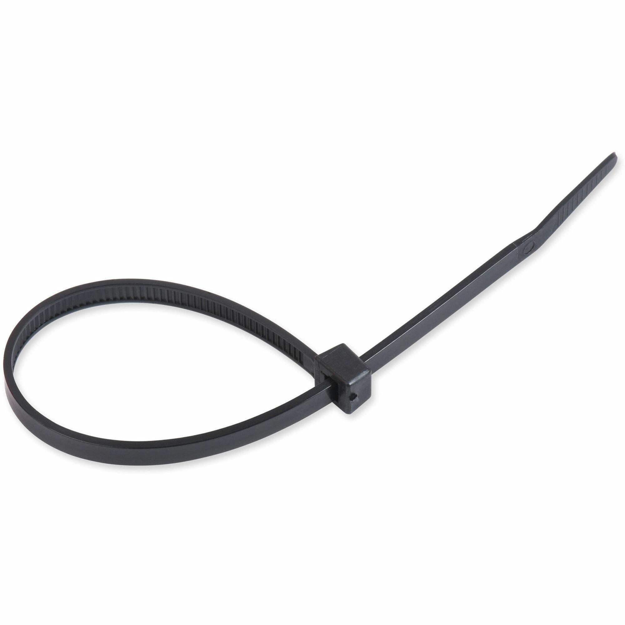 Tatco Tamper-proof Cable Ties - Cable Tie - Black - 8" Length - 1000 / Pack