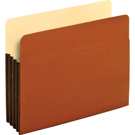 Pendaflex Letter Recycled Expanding File - 8 1/2" x 11" - 800 Sheets Capacity - 3 1/2" Expansion - Top Tab Location - 12.5 pt. - Redrope - Brown - Reinforced Gusset, Tear Resistant, Wear Resistant, Flap, Durable, Tyvek Gusset - 10% Recycled - 10 / Box