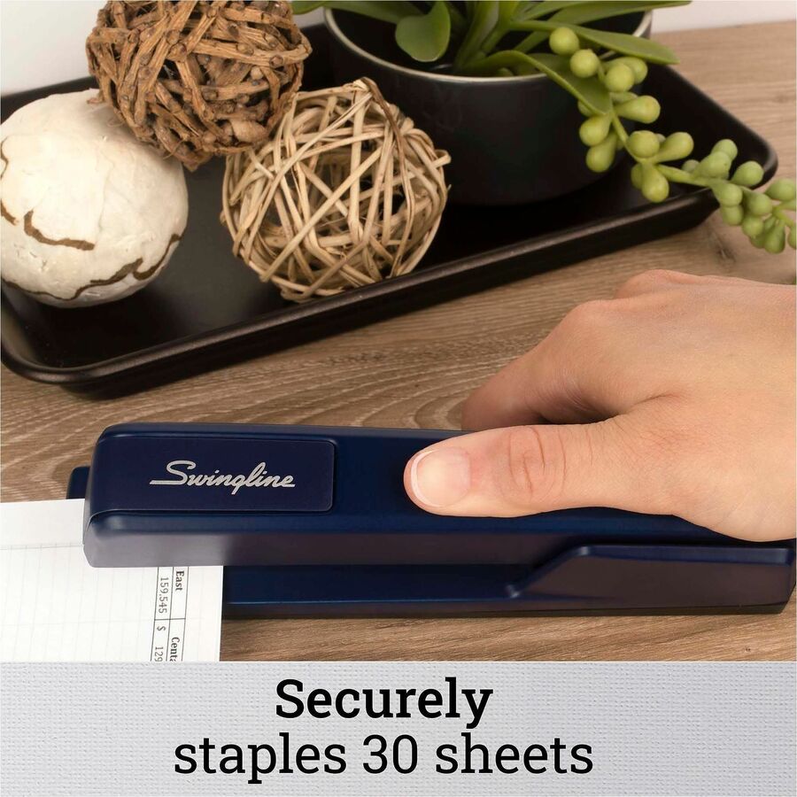 Swingline 747 Classic Stapler - Staples Upto 20 Sheet of 20lb Paper - Holds Upto 210 Staple - Full Strip - Staple Size: 0.25" - Royal Blue - Metal, Die-cast - 1 Each