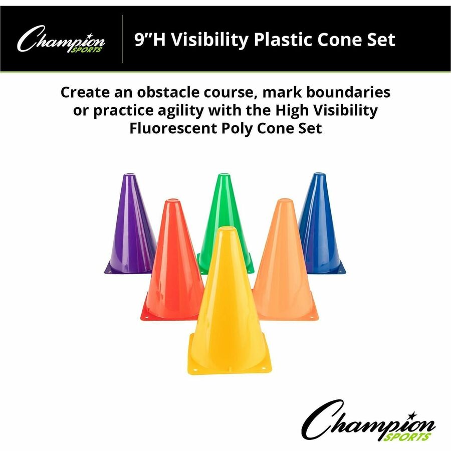Champion Sports High Visibility Plastic Cone Set - Alternate-Image2
