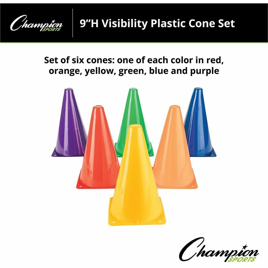 Champion Sports High Visibility Plastic Cone Set - Alternate-Image1