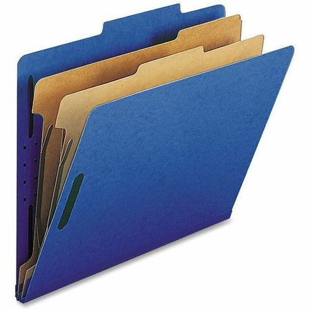 Nature Saver Letter Recycled Classification Folder - 8 1/2" x 11" - 2" for Folder - 2 Divider(s) - 25 pt. - Dark Blue - 100% Recycled - 10 / Box