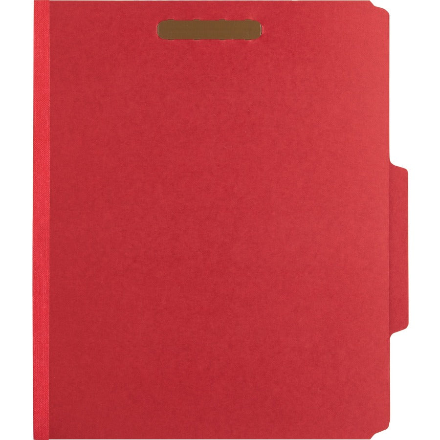 Nature Saver Letter Recycled Classification Folder - 8 1/2" x 11" - 2" for Folder - 2 Divider(s) - 25 pt. - Red - 100% Recycled - 10 / Box