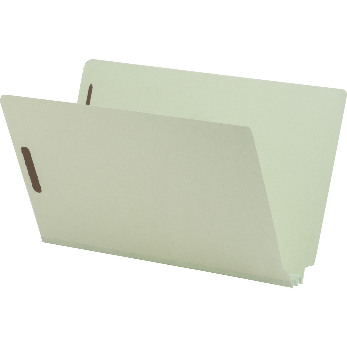 Nature Saver Legal Recycled End Tab File Folder - 8 1/2" x 14" - 2" Expansion - 2" for Folder - 25 pt. - Pressboard - Gray/Green - Tyvek Gusset - 100% Recycled - 25 / Box