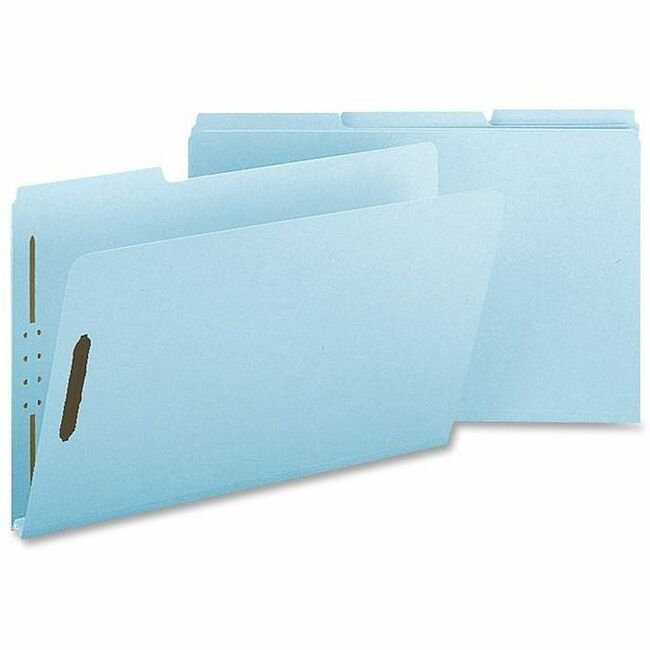 Nature Saver Legal Recycled Fastener Folder - 8 1/2" x 14" - 1" Expansion - 2 Fastener(s) - 2" for Folder - Pressboard, Tyvek - Light Blue - 100% Recycled - 25 / Box