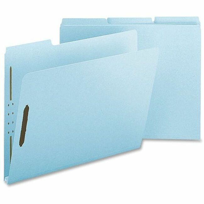 Nature Saver Letter Recycled Fastener Folder - 8 1/2" x 11" - 1" Expansion - 2 Fastener(s) - 2" for Folder - Pressboard, Tyvek - Light Blue - 100% Recycled - 25 / Box