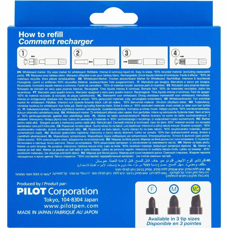 Pilot BeGreen Refillable VBoard Dry-erase Marker - Rear