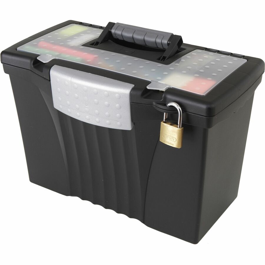 Storex Portable File Storage Box - Left