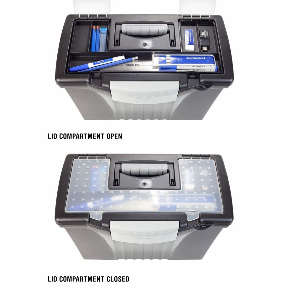Storex Portable File Storage Box - Front