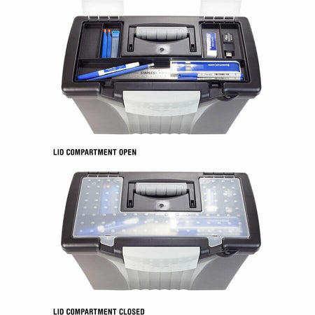 Storex Portable File Storage Box - Front