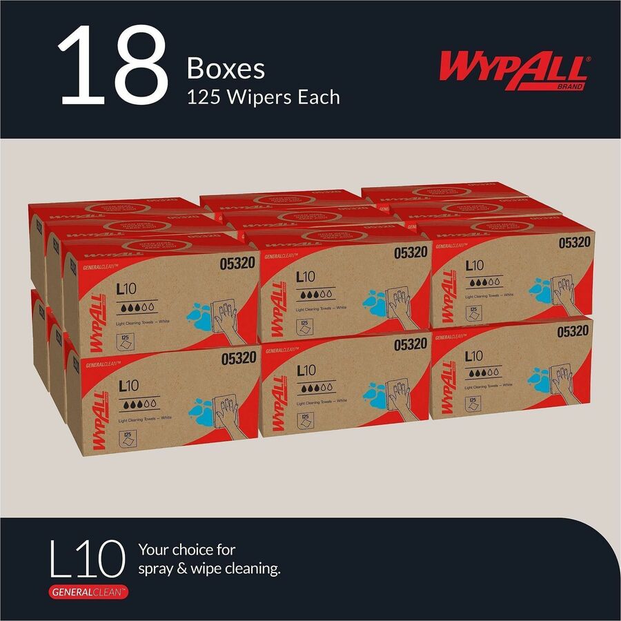 Wypall GeneralClean L10 Light Cleaning Towels - Alternate-Image1