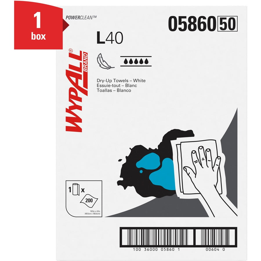 Wypall Power Clean L40 Extra Absorbent Towels - Alternate-Image1
