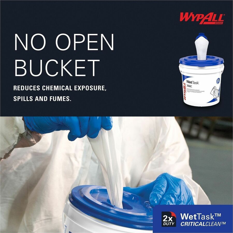 Wypall CriticalClean WetTask Wipers & Bucket - Front