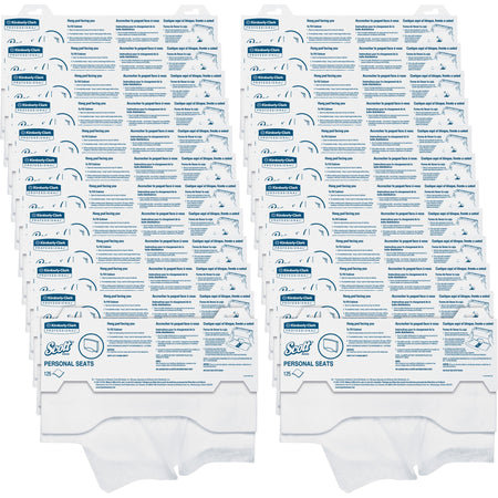 Scott Toilet Seat Covers - 15" Width x 17" Length - For Toilet - White - 125/Pack - 24 / Carton