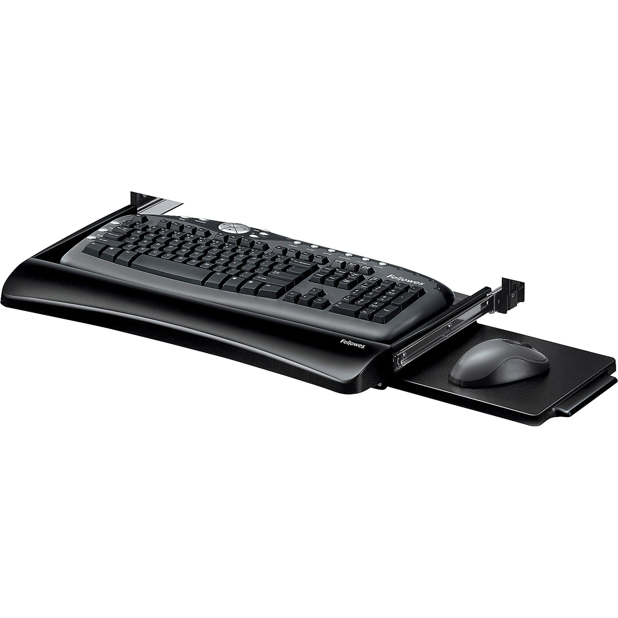 Fellowes Office Suites Underdesk Keyboard Drawer - 2.3" Height x 22" Width x 11.6" Depth - Black - 1