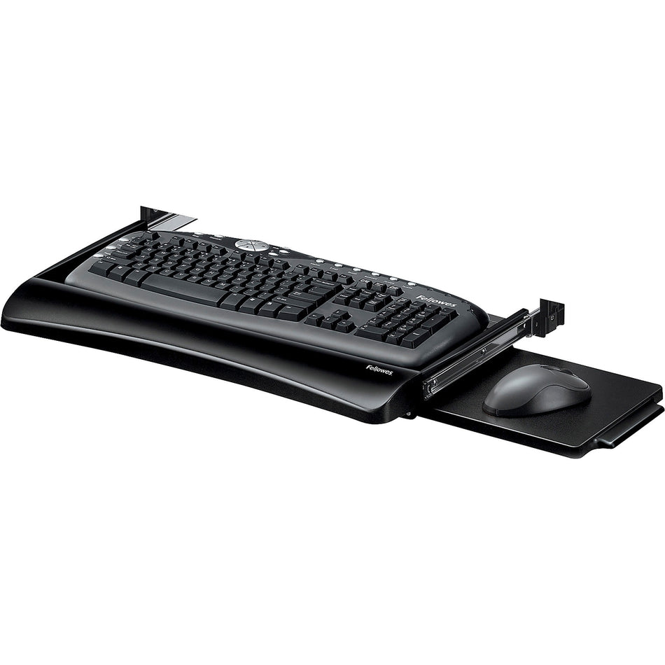 Fellowes Office Suites Underdesk Keyboard Drawer - 2.3" Height x 22" Width x 11.6" Depth - Black - 1