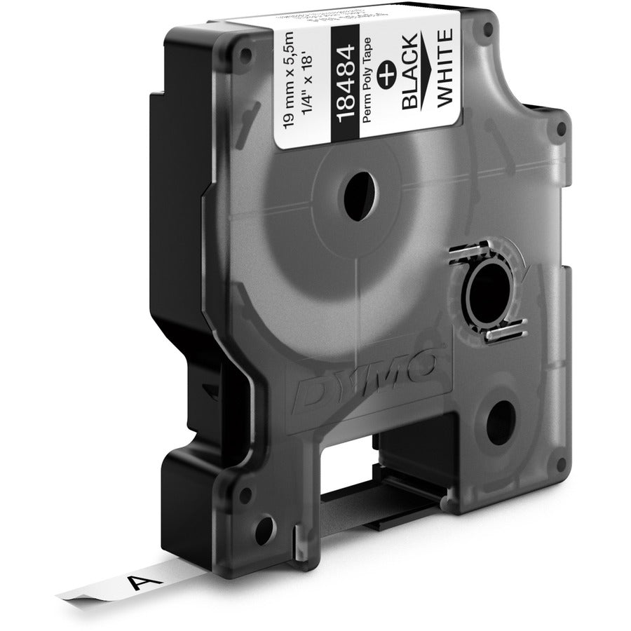 Dymo Permanent Polyester Labels - 3/4" Width - Thermal Transfer - White - Polyester - 1 Each