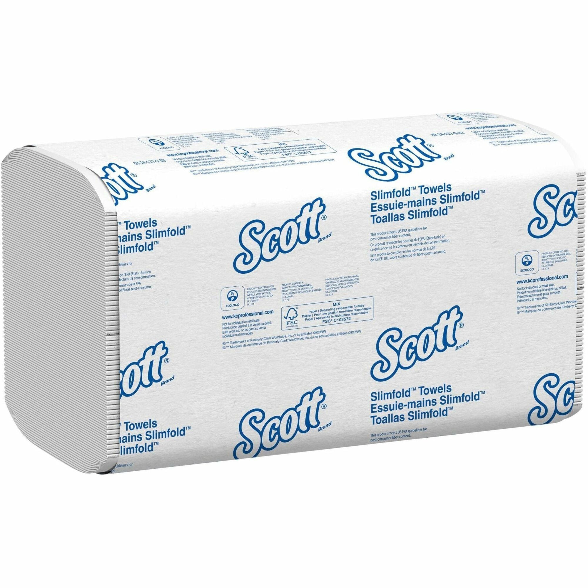 Scott Pro Slimfold Paper Towels - 7.50" Width x 11.60" Length - White - 90/Pack - 24 / Carton