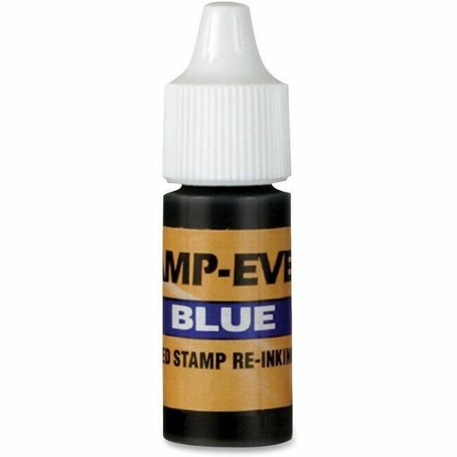 Stamp-Ever Pre-inked Stamp Ink Refill - Blue Ink - 0.24 fl oz - Blue - Plastic - 1 Each